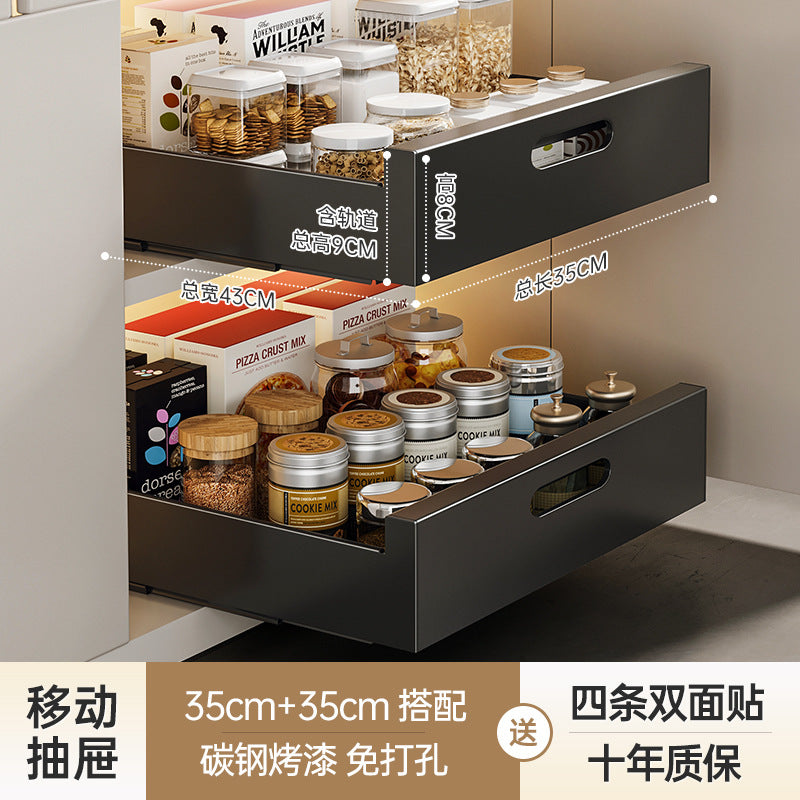 Pull-Out Storage Rack for Kitchen Drawer Organizer