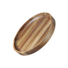 Acacia Wood Round Tray Decorative Coffee Table Tray Candle Holder Plate Kitchen Island Table Centerpiece Rustic Home Decor Platter for Living Room