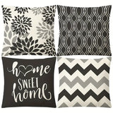 Linen Blend Geometric Cushion Cover for Home Decor