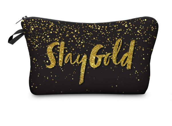 3D Digital Printing Shiny Letter Cosmetic Bag
