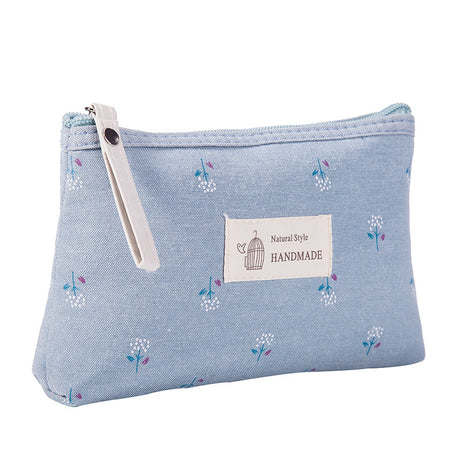 Portable Canvas Waterproof Cosmetic Bag for Women