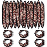 Syhood 48 Pcs Sponge Hair Rollers Soft Sleep Foam Hair Curlers Heatless Pillow Sponge Hair Curlers to Sleep in Flexible Hair Styling Rollers Tools for Long Hair Women(Cloth CoverLeopard)