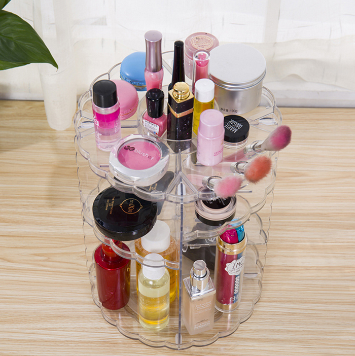 Acrylic 360° Rotating Makeup Organizer and Storage
