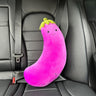 Car Seat Belt Pillow Stocking Stuffers Cute Toy Rabbit Safety Seatbelt Shoulder Pad Auto Accessory Neck Cushion Protector Seatbelt Shoulder Protector Sleeping Pillow Nice Gift (Eggplant)