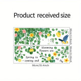 Green Leaf Flowers Bird Wall Stickers for Home Decor