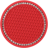 Creative Honeycomb Car Cup Holder Mat with Rhinestones