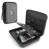 SMYV Barber Bags for Clippers and Supplies Portable Barber Travel Case for Barber Accessories Hair Trimmer Storage Organizer for Men Razor Guard Grooming Kits (Case Only) - Black