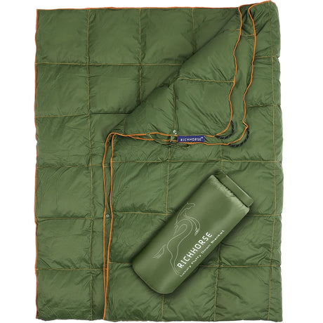 RICHHORSE Down Blanket Camping Quilt - Lightweight Packable Puffy Wearable Water Resistant Backpacking Quilt for Outdoor Camping Travel and Hiking