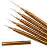 Keepzi Pinceles Liners Para Decorar Uñas Profesionales Thin Nail Art Paint Detailing Brush 5Pcs for Nails Design Detail Nail Art Brushes for Gel Polish - Gold
