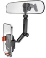 IPOW Rearview Mirror Phone Holder for Car 360°Rotatable and Retractable Auto Clamp Car Phone Mount with Multi-Angle Adjustment Compatible with All 4-7 Inch Phones