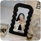Wave Desktop Makeup Mirror for Entrance Decoration