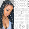 Vaikby 103PCS Silver Hair Jewelry for Braids Accessories Hair Cuffs & Rings Loc Jewelry for Black Women Metal Silver Hair Accessories Braid Decorations Hair Charms for Dreadlocks and Braiding