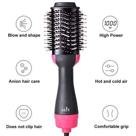 New Multifunctional Ionic Hot Air Brush (3-in-1)