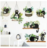 Adorable Cat Plant Stickers for a Fun Home Decor