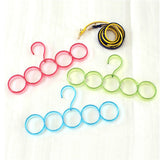 Minimalist Scarf Hanger with 5 Rings for Storage