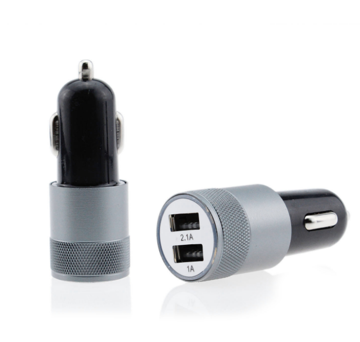 Metal Car Charger with Dual USB 2.1A Output