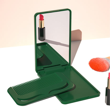 Compact Foldable Makeup Mirror with Comb (Portable)