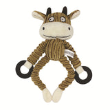 Pet Sounding Plush Toy with Three-Color Rubber Ring