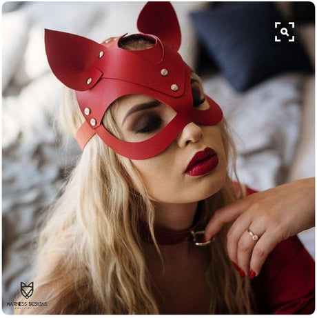 Halloween Festival Fox Leather Mask with Rhinestones