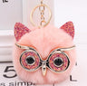 Grit Cat Owl Plush Keychain for Car Accessories