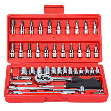 Automotive Repair Tool Set with Wrenches and Accessories