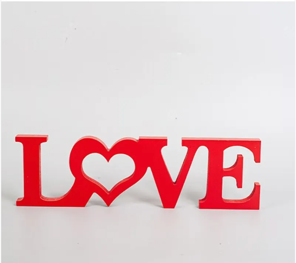 Heart-Shaped Wooden Craft Ornaments