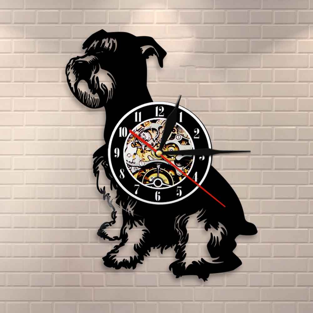 Dog Series 3D Vinyl Record Wall Clock Home Decor