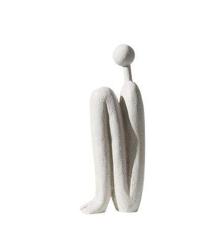 Minimalist Bookend with Abstract Art Sculpture (Single)