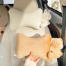 UINSUE Car Headrest Pillow 2PCS Plush Bear ＆ Bunny Car Seat Headrest Pillow - Memory Foam Neck Support Cushions for Comfortable Driving Easy Install & Washable (Bear+Rabbit)