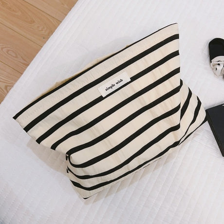 Canvas Cosmetic Organizer Bag for Makeup and Toiletries