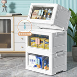 Transparent Double Door Folding Clothes Storage Cabinet