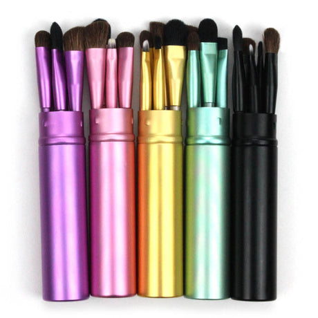 Portable Makeup Brush Set with 5 Eye Brushes