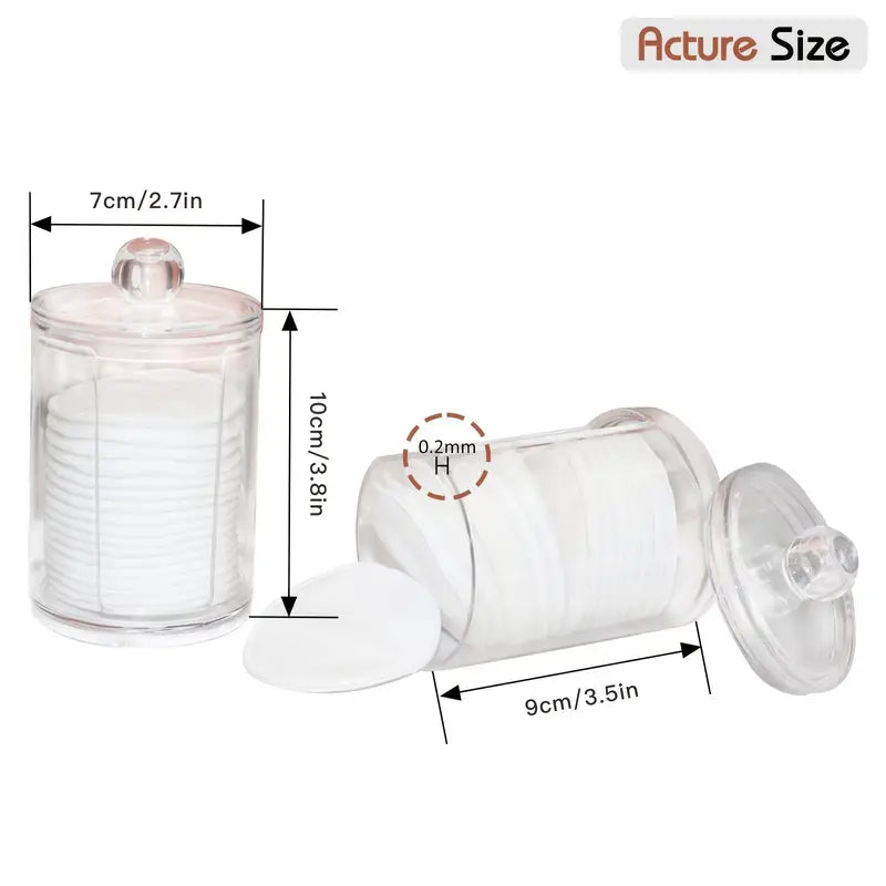 Large Capacity Acrylic Cosmetic Cotton Pads Storage Rack