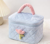 Cute Corduroy Travel Cosmetic Organizer Bag for Women