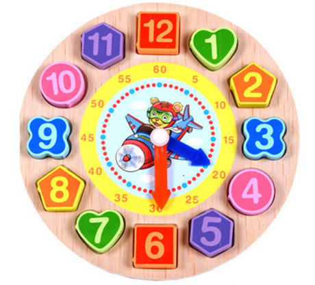 Wooden Lacing Number Clock Educational Toy for Kids
