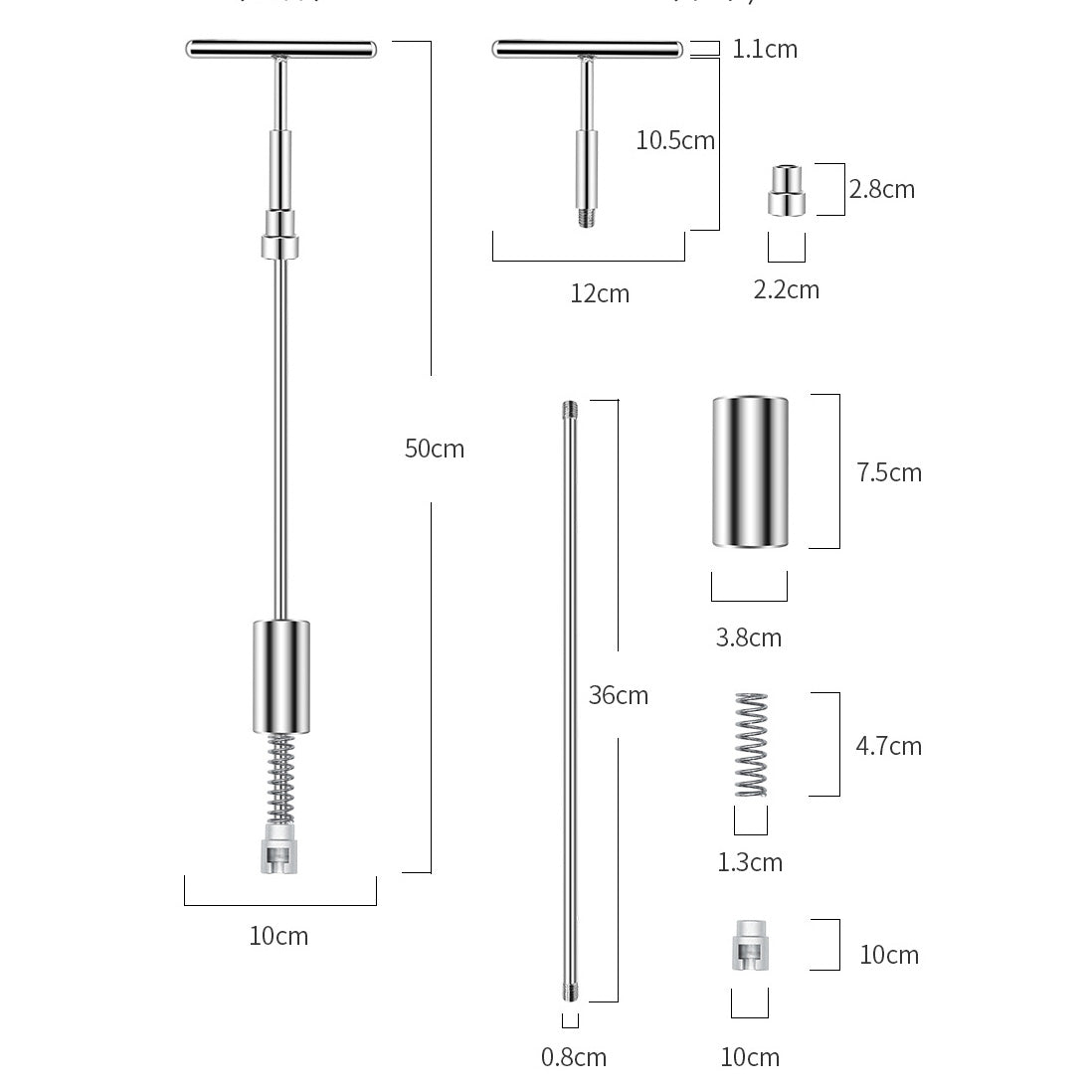 Automotive Dent Repair Tool Set with Pulling Bridge
