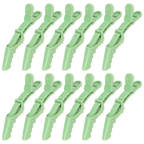 ACO-UINT Hair Clips 12Pcs Green Alligator Clips for Styling Sectioning Hair Accessories for Women