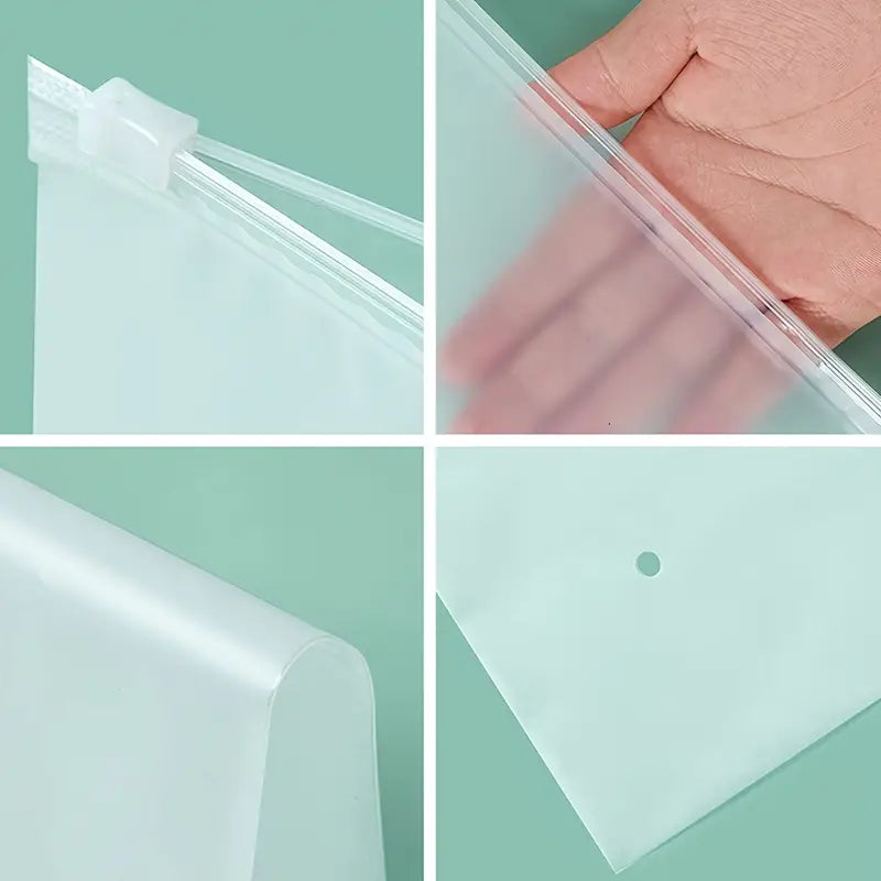 10-Piece Transparent Zip Lock Travel Storage Bags
