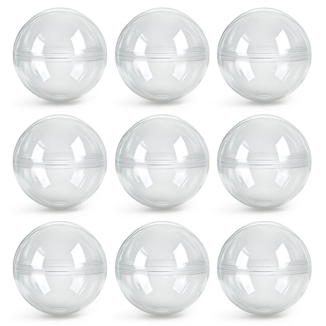 Capsule Vending Machine Clear Capsules Empty 14 pcs 3 inch - Clear Container Claw Machine Refills Gumball Machine Capsules - Large Easter Eggs Plastic Time Capsule Pinata Stuffers DIY Craft Supplies