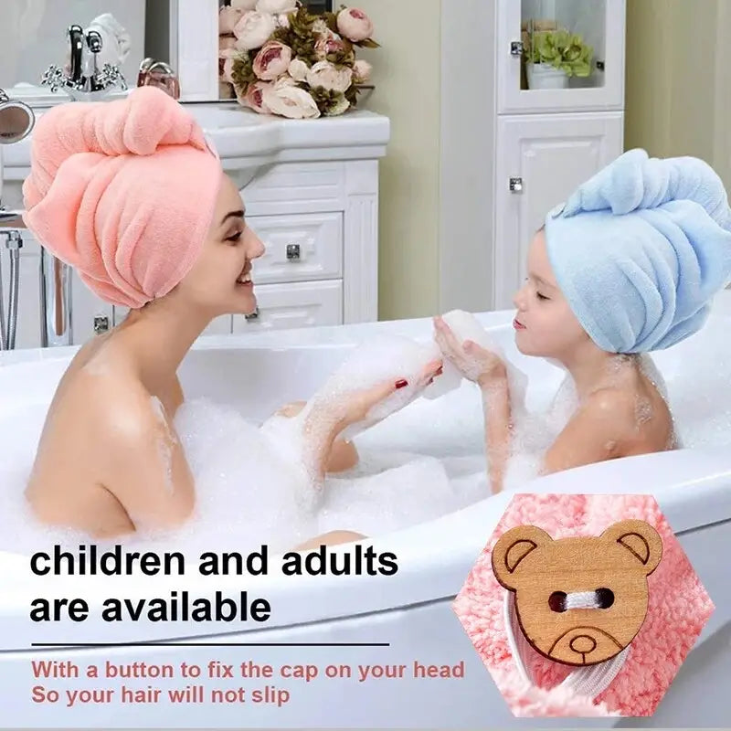Microfiber Hair Drying Cap for Quick Drying (1pc)