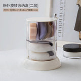Rotating Dustproof Makeup Sponge Storage Box