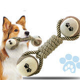 Pet Toy - Cotton Rope Tennis Ball for Chewing Dogs