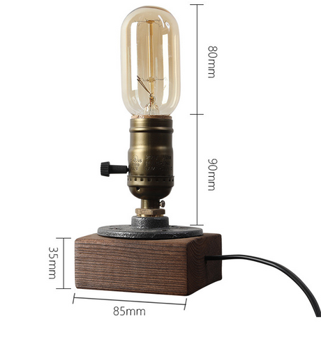 Industrial Pipe Table Lamp for Home or Bar Decor