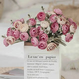18pcs Artificial Rose Flowers for Home and Wedding Decor