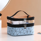 Transparent Travel Makeup Organizer with Large Capacity