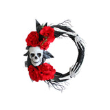 Rose Skull Garland Wreath for Home Holiday Decoration