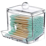 Clear Cotton Swab Holder and Bathroom Storage Container