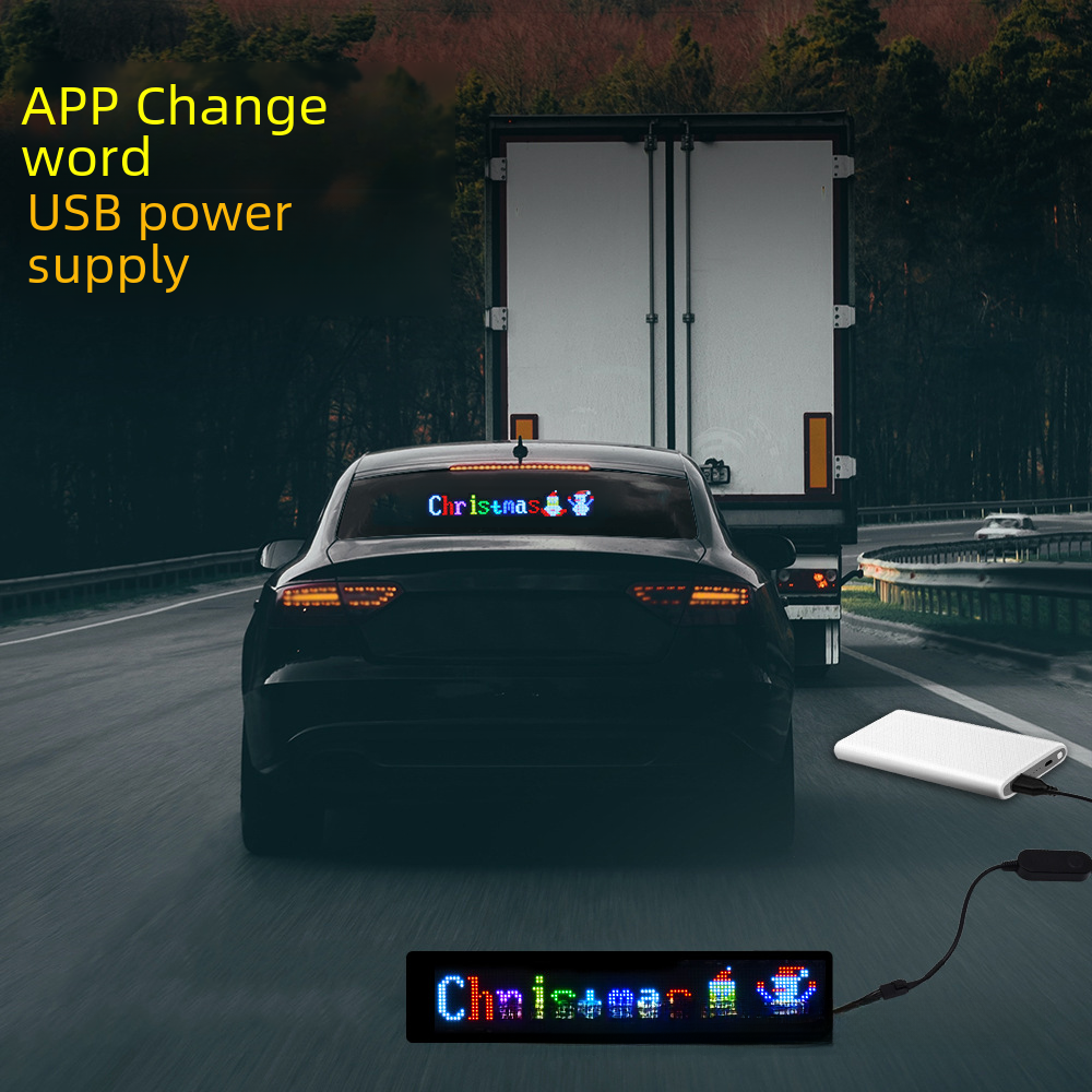 Ultra-Thin Flexible USB Car LED Advertising Screen