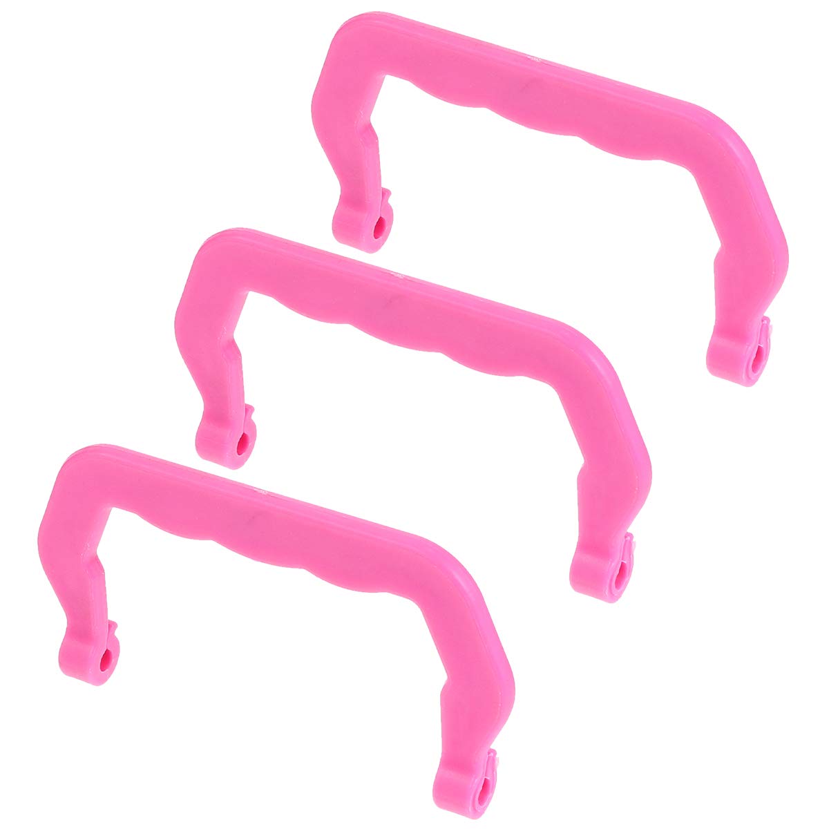 Zerodeko 10Pcs Pet Cage Handles Pet Crate Replacement Parts Accessories Easy Install Comfortable to Hold Portable Plastic Pet Cage Handle for Dog Cat Rabbit Hamster Rabbit Birds (Pink)