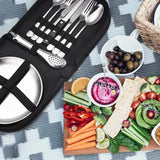 Camping Silverware Set - Portable Stainless Steel Utensils